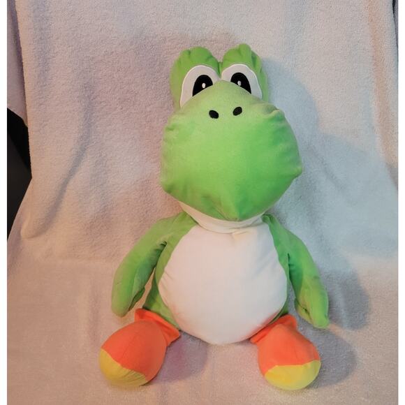 Super Mario Brothers Yoshi Large Plush 22” Stuffed Nintendo 2019 Shell Pocket - Picture 1 of 10